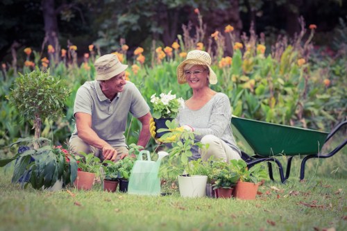 Planting services for a Southfields front garden with layered borders and shrubs