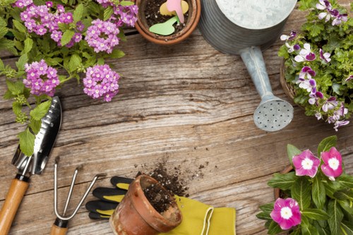 Secure landscaping payment process with protected transaction details