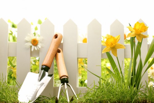 Landscape gardeners adding structure and planting in Southfields